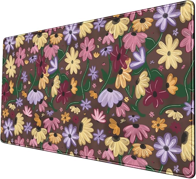 Pastel Floral Desk Mat by Nasdalgias