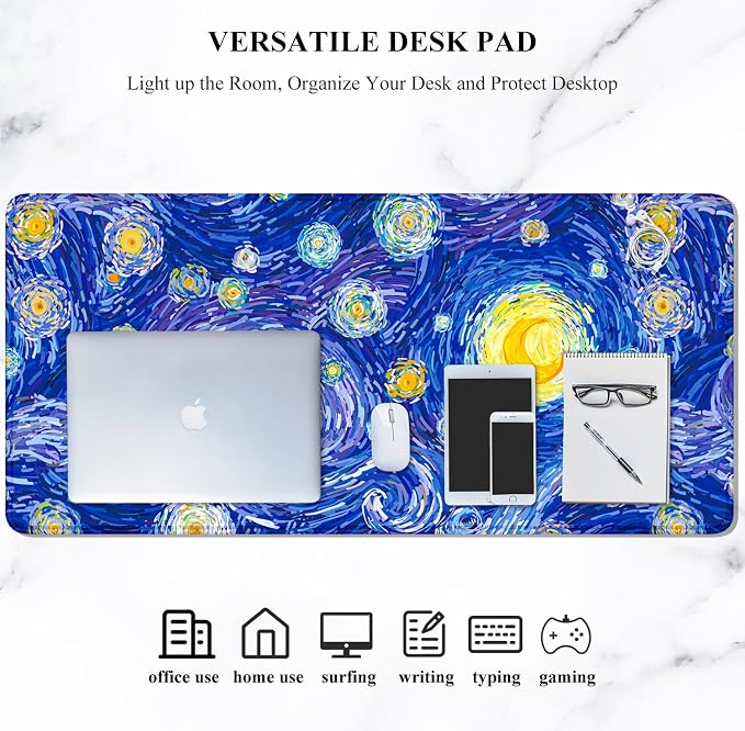 Auhoahsil Desk Mouse Pad, Large Gaming Mousepad, XXL Desk Pad, Extended Long - Image 7