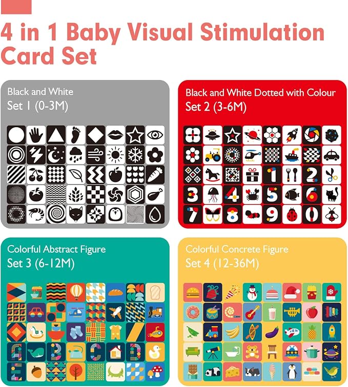 hahaland Contrast Flash Cards for Infants 0-36 Months, Newborn Sensory Visual - Image 4