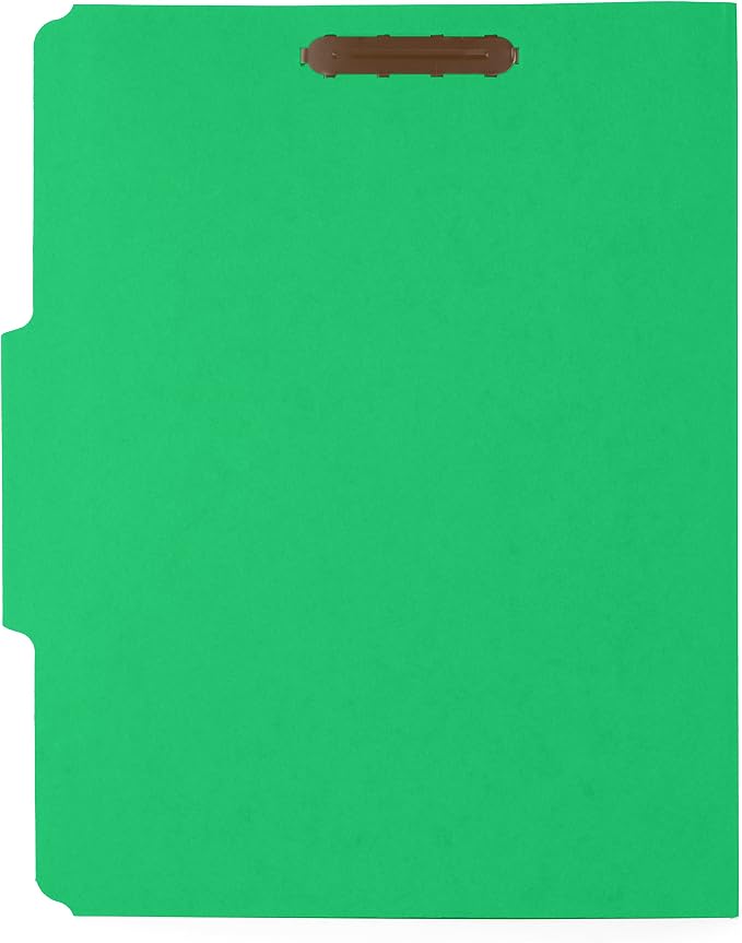 Blue Summit 50 Green Fastener File Folders - Image 3