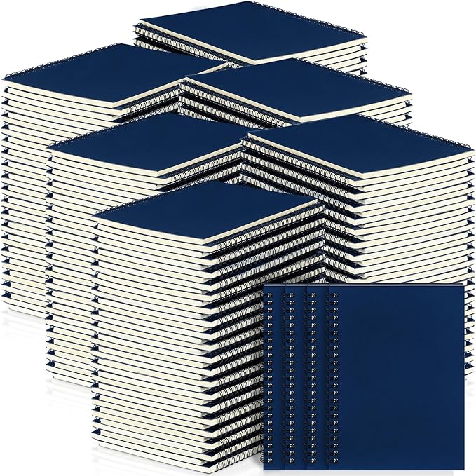 Yahenda 180 Pcs Spiral Notebook Bulk A5 Journal Lined 8.3'' x 5.5'' Writing Composition Paper Small Notepad Subject Notebook for Students Office Business Back to School Supplies (Deep Blue)-DeskLoop Office