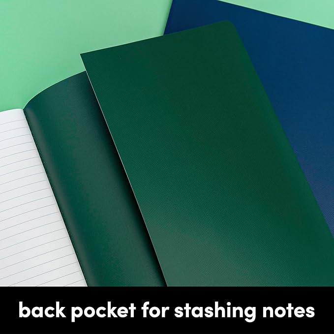 PAPERAGE Soft Cover Lined Journal Notebook, 2 Pack, (Blush), 100 Pages, Large 7.5 inches x 9.5 inches, College Ruled, Ideal for Note Taking & Travel Journal-DeskLoop Office