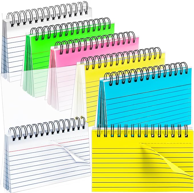 Colorful 250 Pcs Spiral Index Cards 3x5 Inch Flash Cards by MotBach