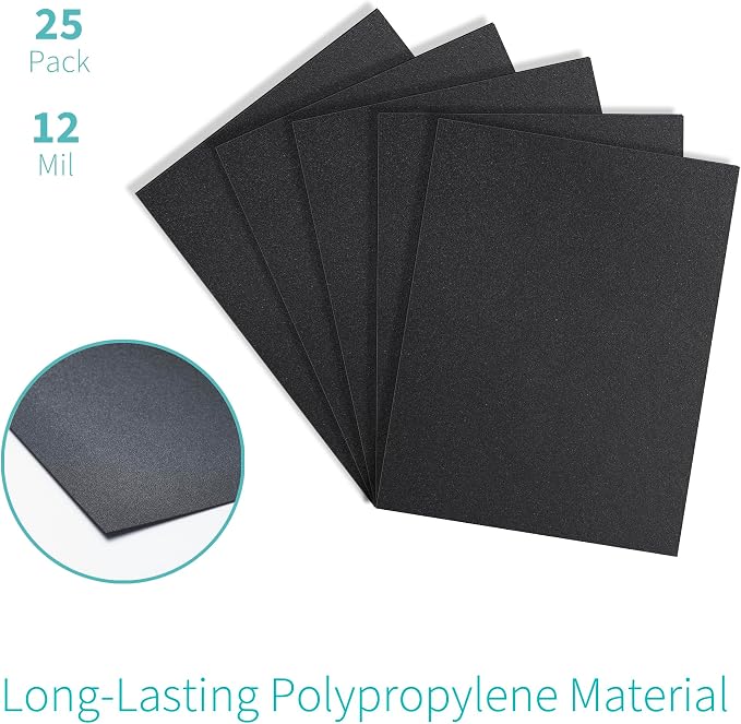 Binditek 25 Pack 12 Mil Sand-Textured Polycover, Midweight Binding Front and - Image 2