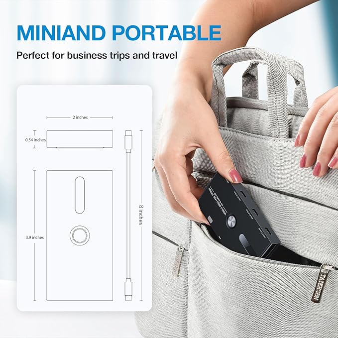 10Gbps USB C Hub, 6 Ports USB C Splitter, USB C to USB C Hub for PC, Laptop, MacBook Pro/Air, iMac, Surface Pro, Chromebook, Etc(HUB ONLY, Not Support Charging/Monitor)-DeskLoop Office