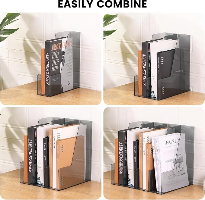 CiWiVOKi Vertical File Holder, PET Desk Organizer and Storage Bins Holding - Image 6