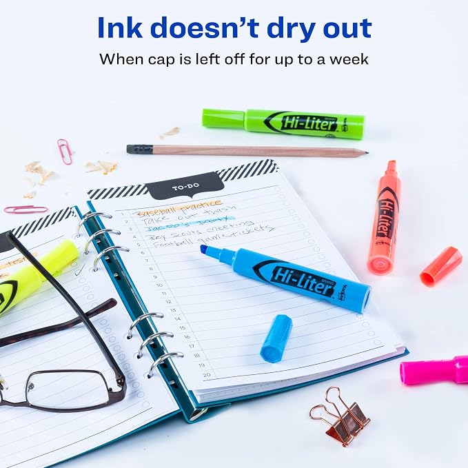 Avery Hi-Liter Desk-Style Highlighters, Smear Safe Ink, Chisel Tip is great - Image 5
