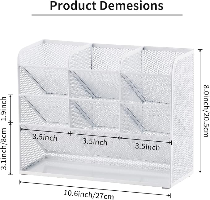 Marbrasse Mesh Desk Organizer, Pen Organizer - Image 5