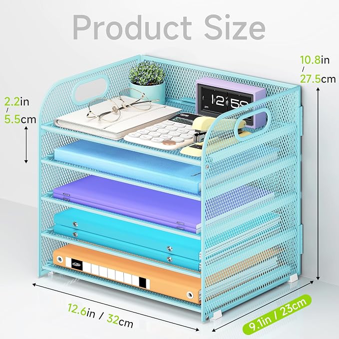 Cawukege 2 Pack 5 Tier Paper Organizer, Letter Tray - Image 5