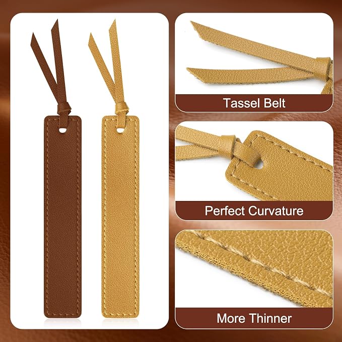 MIXVOVA 12 Pcs Leather Bookmark - Image 2