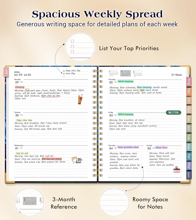Academic Planner 2026-2027, Hardcover Weekly and Monthly Calendar Planner from - Image 3