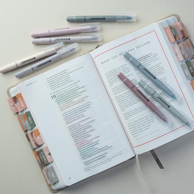 DIVERSEBEE Bible Highlighters and Pens No Bleed, 8 Pack Assorted Colors Gel - Image 3