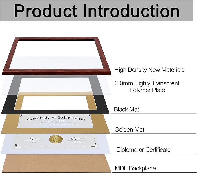 ELSKER&HOME 8.5x11 Certificate Frame Coffee Color - Image 5