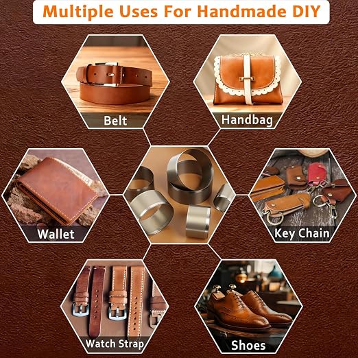 Leather Circle Cutter Tool Set, 11 Pieces Circle Punch Tools 10 12 15 20 25 30 - Image 7