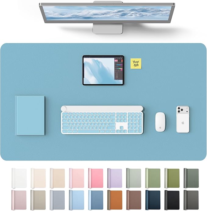 YSAGi Leather Desk Protector, Office Mat, Large Mouse Mat, Non-Slip PU Leather by YSAGi