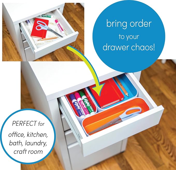 Three by Three Seattle 6 Piece Metal Organizer Tray Set - Image 4