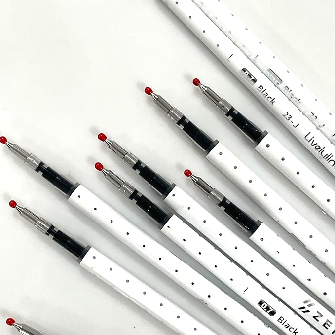 sencoo 10 Pack 0.7 mm Black Gel Ink Pen Replace Refills Retractable Roller Ball - Image 4