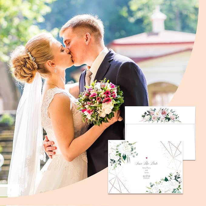 A2 White Envelopes Self Seal 100 Pack, Goefun 4.375 x 5.75 Printable Invitation - Image 7