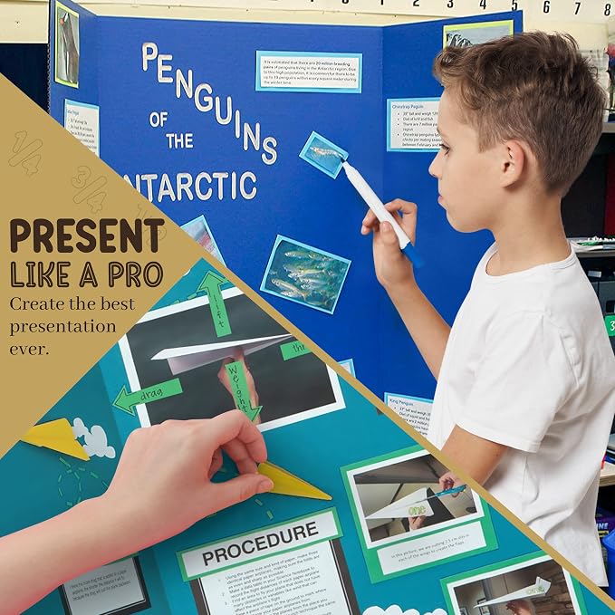 White Trifold Presentation Board 36" x 48" Self-Adhesive Science Subtitles - Image 8