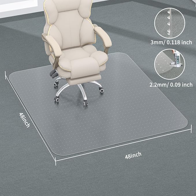 48" X 48" X 0.09" Office Chair Mat - Image 6