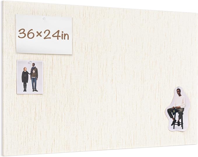 Lightomorrow Bulletin Board 36 x 24 inches, Decorative Fabric Pin Board by Lightomorrow