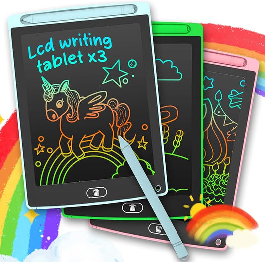3 Pack LCD Writing Tablet, Colorful Toddler Drawing Tablet Doodle Board by LEYAOYAO