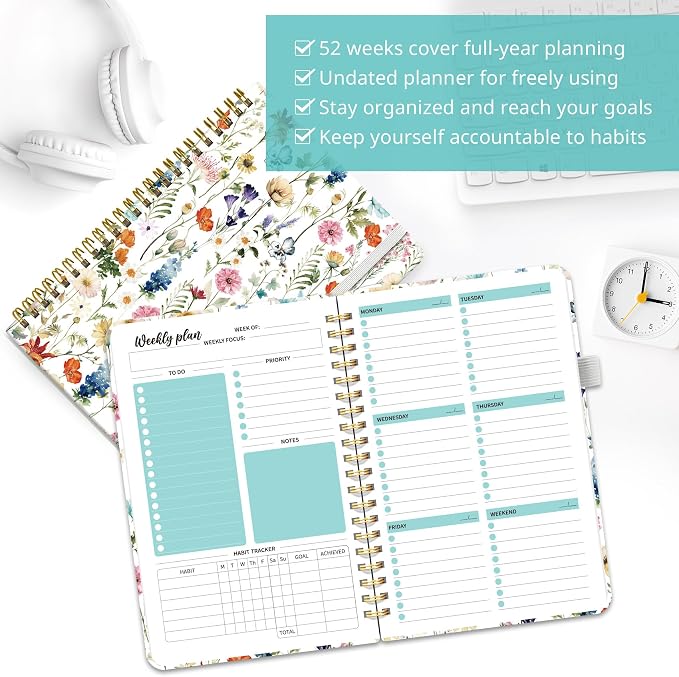Taja Undated Weekly Planner, Weekly To Do List Notebook - Image 4