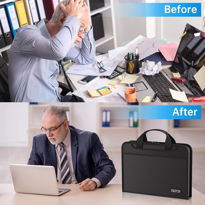 ENGPOW Accordion File Organizer, Fireproof 5200°F Expanding File Folder - Image 9