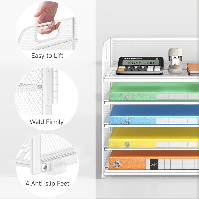 Lavatino 5 Tray Paper Organizer Letter Tray - Image 3