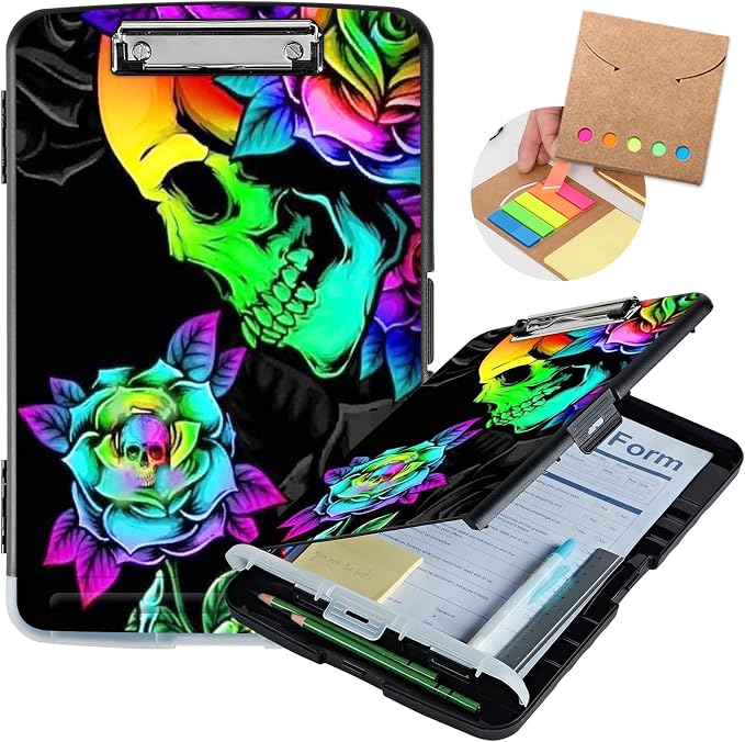 Clipboard with Storage, Heavy Duty Plastic Storage Clipboard with Low Profile by Unknown