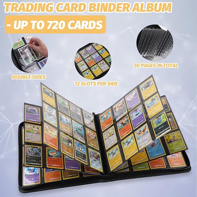 Trading Card Binder, Card Collection Binder Album Folder - Image 5