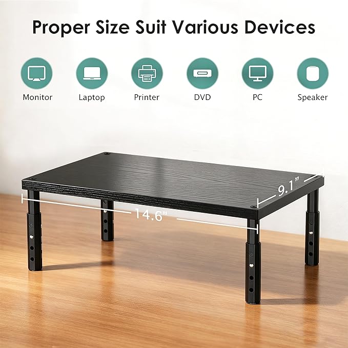 OPNICE Desk Organizers and Accessories, Adjustable Computer Monitor Stand Riser - Image 5