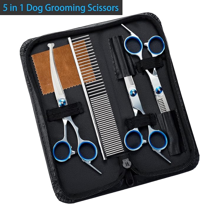 5 in 1 Premium Dog Grooming Scissors, Professional Dog Scissors - Image 2