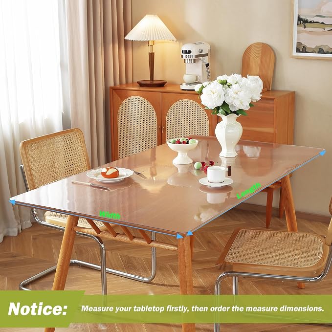 OstepDecor Frosted Clear Table Cover Protector 20 x 40 Inch, 1.5mm Thick - Image 3
