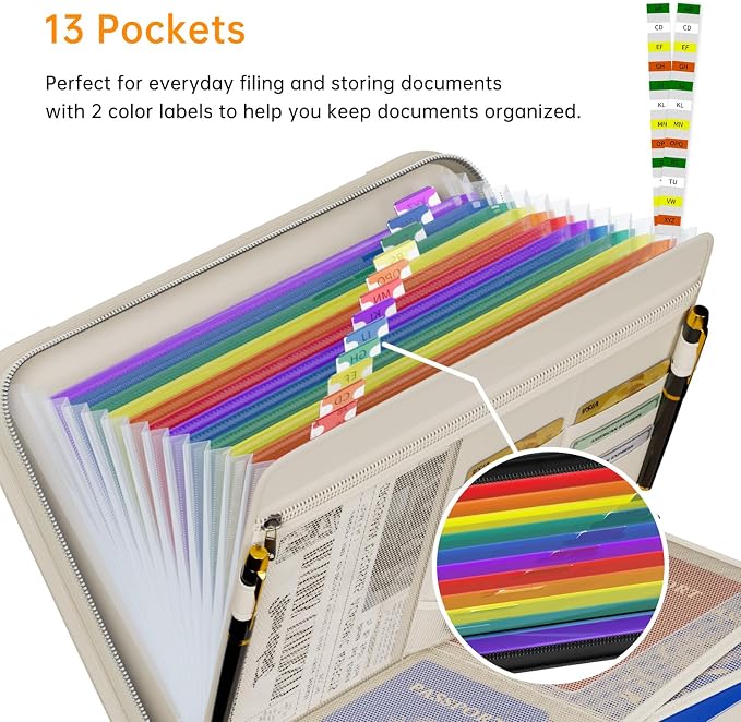 Tamfile Fireproof Accordion File Organizer - Image 3