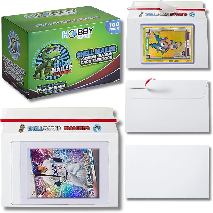 100 Pack Shell Mailer Incognito Trading Card Envelopes by Hobby Armor, Perfect by HobbyArmor