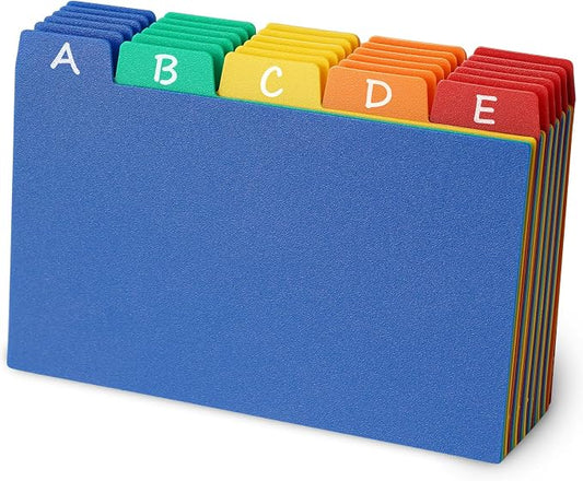 Olivo Index Card Dividers Tabs 3x5 Poly Plastic Card File Guides 3" x 5" by Unknown