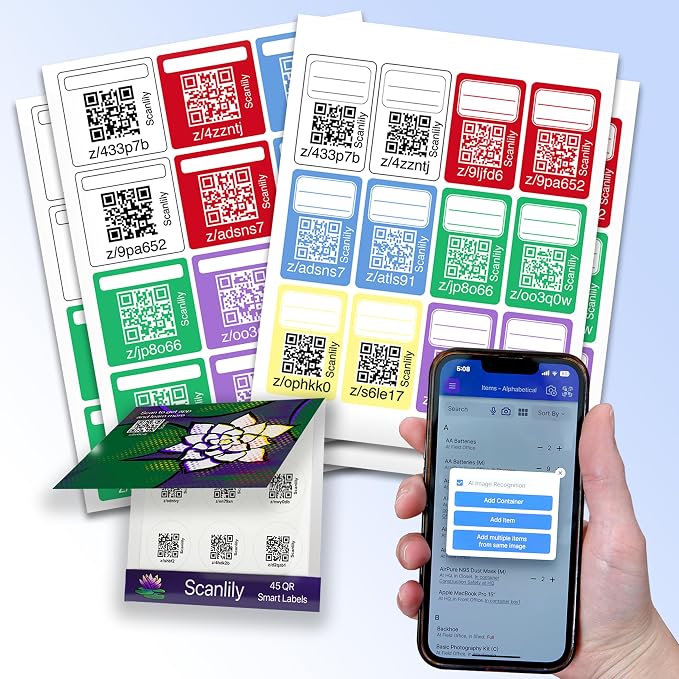 Smart QR Label System Using AI for Storage Bins, Moving and Organization by Scanlily