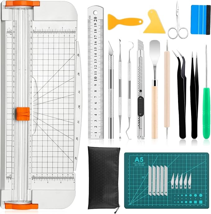 27PCS Craft Weeding Tools for Vinyl Kit, Utility Knife Set by Famomatk
