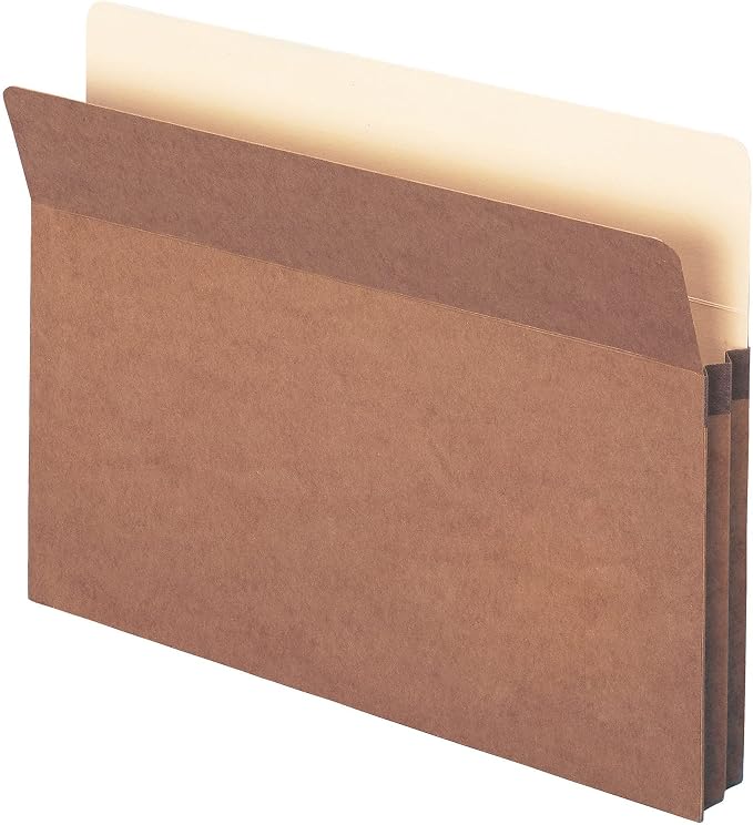 Smead File Pocket, Straight-Cut Tab, 1-3/4" Expansion, Letter Size, 25 per Box by SMEAD