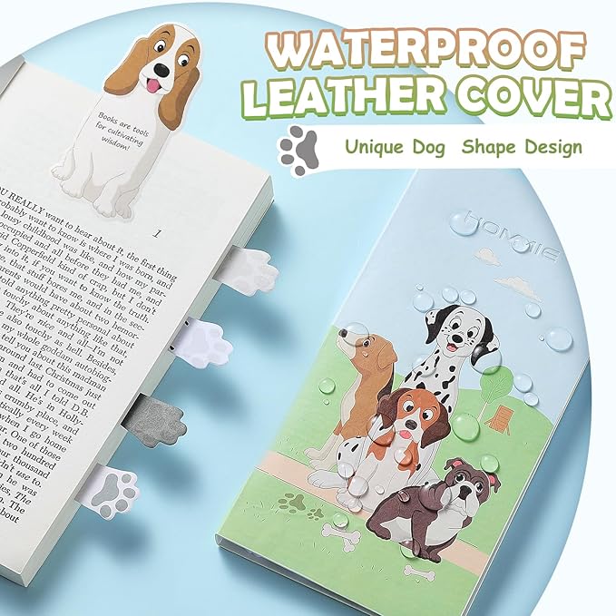 Hommie Dog Sticky Notes Set, Planner Sticky Note Dividers Tabs 300 Sheets, Cute Animals Shape Markers Flags Self-Stick Memo Pads for Dog Lovers Home Office School Supplies-DeskLoop Office