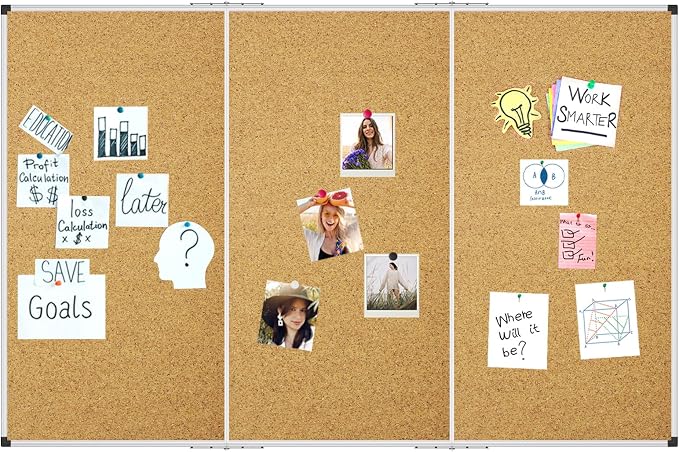 XBoard Large Cork Bulletin Board 72 x 48 Inch, Home & Office Wall Display and - Image 8