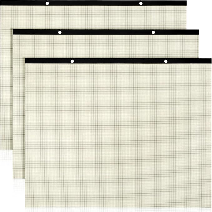 Fainne 3 Pcs Large Engineering Graph Paper Pad Giant Drafting Pad Blueprint by Fainne