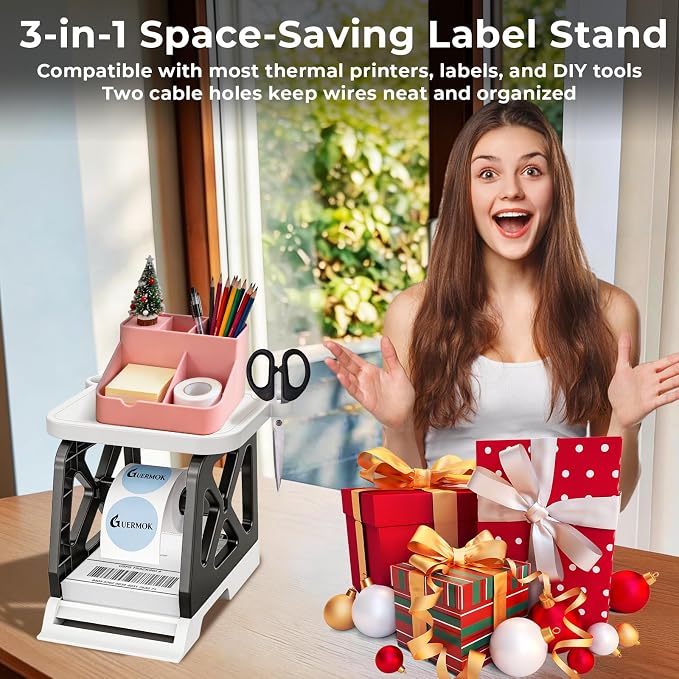 Guermok 3-in-1 Thermal Label Holder Stand - Image 2