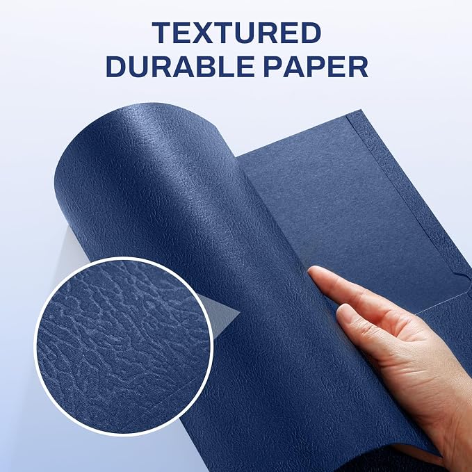 SUNEE Folders with Pockets, 2 Pocket Folders Fit Letter Size Paper, Paper File - Image 3