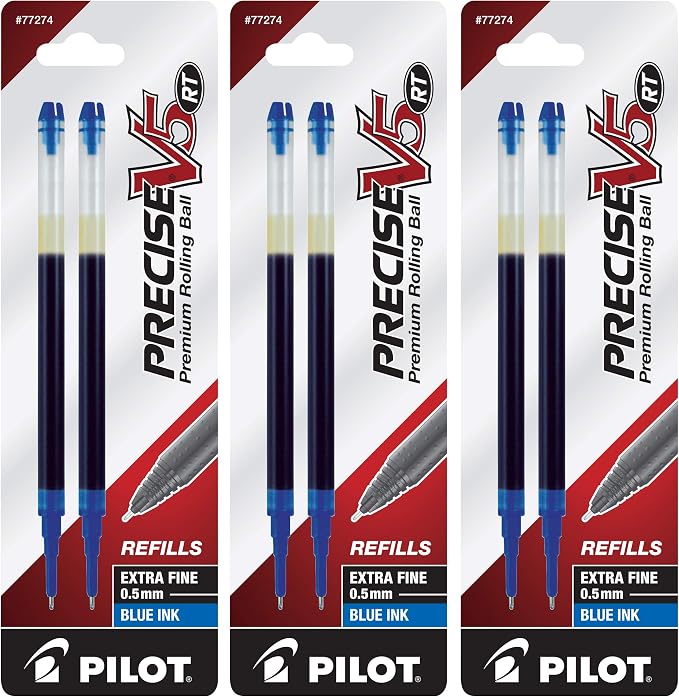 Pilot, Precise V5 RT Liquid Ink Refills, Extra Fine Point 0.5 mm by PilotCorporationofAmerica