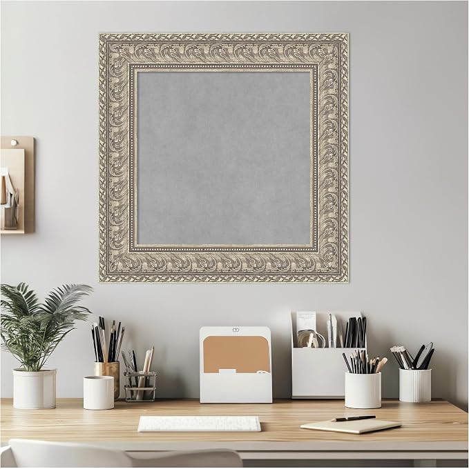 Amanti Art Silver Framed Magnetic Board 23x23 Small Vision Board - Image 5