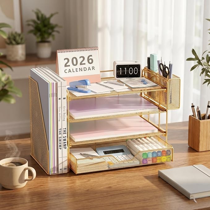 OPNICE Desk Organizers and Accessories, 4-Tier Office Desk Accessories & - Image 3