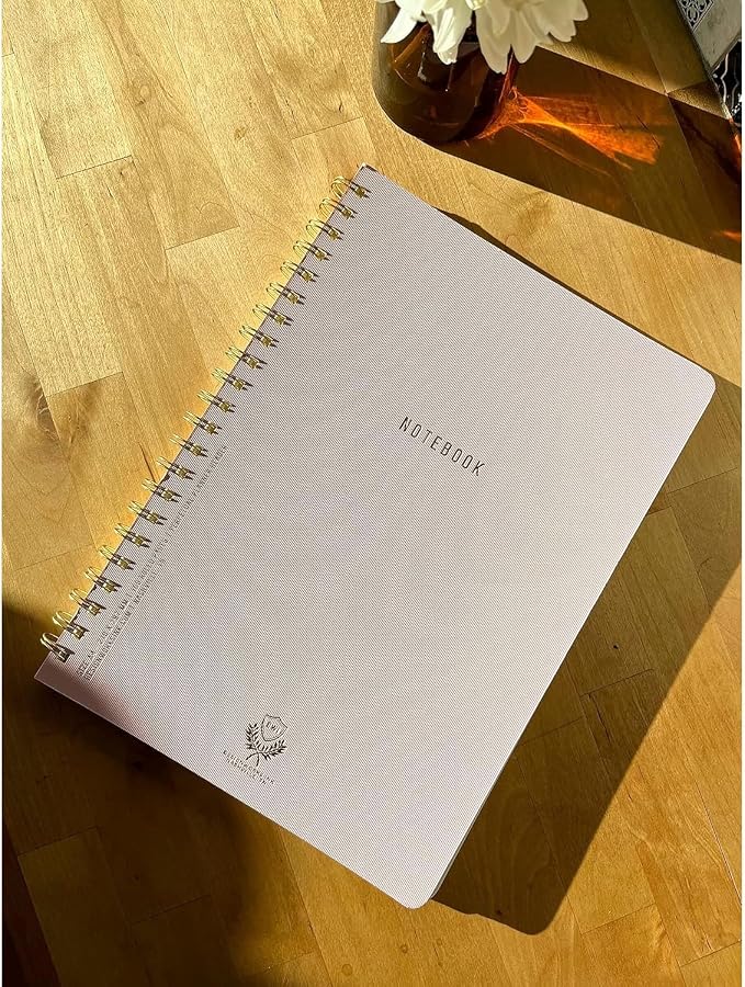 DesignWorks Ink Textured Paper Twin Wire Notebook, Daily Planner & Soft Cover - Image 3
