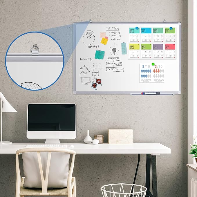 White Board Dry Erase, 36 x 24 inch Magnetic Dry Erase Board Whiteboard - Image 7